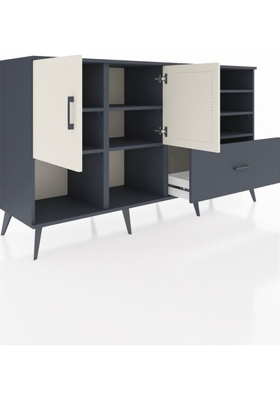 Hyperion Konsol 7 Raflı Tek Çekmeceli 2 Kapaklı 176x44x99 Antrasi Antrasit-aytaşı/antrasit Hyperion Konsol 7 Raflı Tek Çekmeceli 2 Kapaklı 176x44x99 Antrasi Antrasit-aytaşı/antrasit