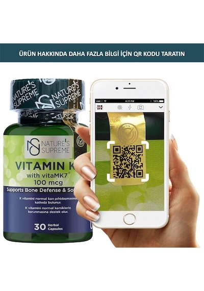 Natures Supreme Vitamin K2 100 Mcg 30 Kapsül Aromasiz