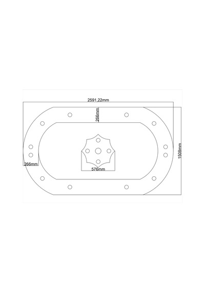 Motifpiyer Motifli Tavan Göbegi Led Spotlu Tmg -duz-o-150Cmx260Cm