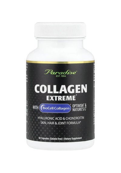 Paradise Herbs, Collagen Extreme With Biocell Collagen , Optimsm & Nature's C , 60 Capsules