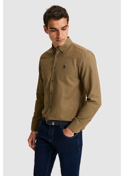 U.s. Polo Assn. Erkek Haki Gömlek Basic 50324708-vr027