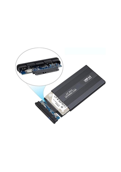 Koodmax 2.5'' Sata Usb 3.0 Harddisk Kutusu - 2.5 Hdd Ssd Kutu - Hızlı Veri Aktarımı - Metal Gövde