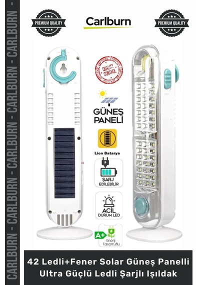 Şarjlıışıldak Masa Lambası V005 42 Ledli+fener Solar Güneş Panelli Ultra Güçlü Ledli Şarjlı Işıldak Çok Renkli
