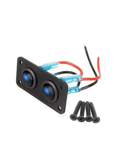 Shuıvan On-off Anahtarlı Switch Panel 2'li Mavi Işık-1037