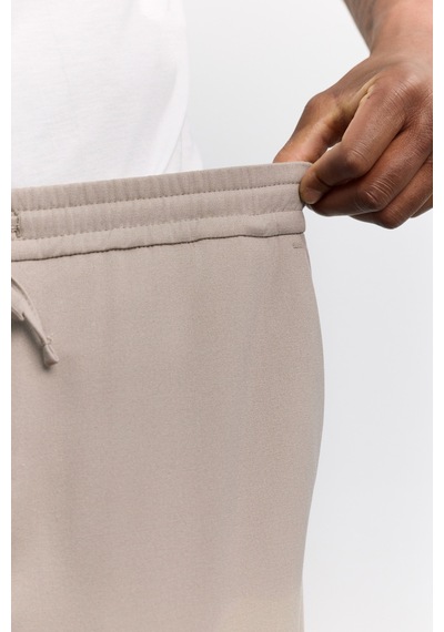 Avva Erkek Vizon Beli Lastikli Bağcıklı Kolay Ütülenen Relaxed Fit Jogger Pantolon A62y3041