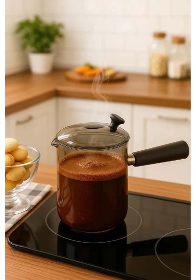 550 Ml Akasya Cam Cezve Renkli