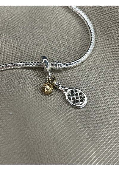 Tenis Raketi Charm Gümüş Kaplama