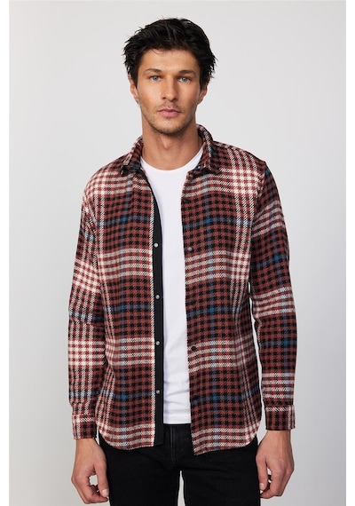 Tudors Erkek Slim Fit Dar Kesim Uzun Kollu Kareli Kışlık Oduncu Gömlek-29850 Çok Renkli Tudors Erkek Slim Fit Dar Kesim Uzun Kollu Kareli Kışlık Oduncu Gömlek-29850 Çok Renkli
