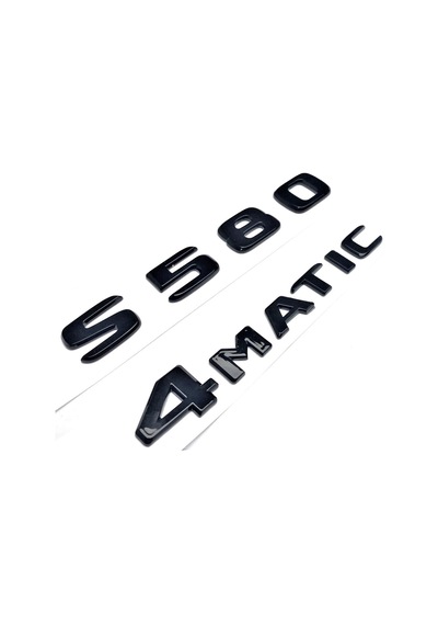 Benz S580 Ve 4matic Piano Bagaj Yazısı Seti 2'li 3m 3d Abs