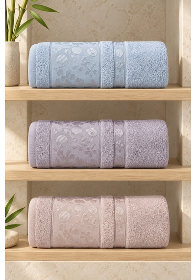 Bamboo Garden Bambu Pamuk Karışımlı El Yüz Havlusu 50x90 Cm 3 Lü Set - Pastel Dream Çok Renkli