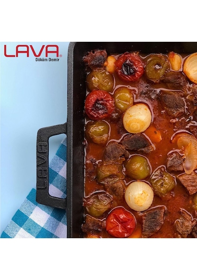 Lava Döküm Izgara Tavası 26x32 CM Lava Tava