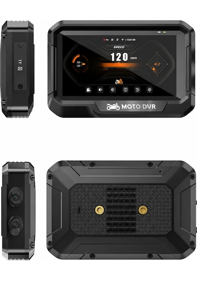 Glr T10 Motosiklet Kamera Kayıt Cihazı - Kablosuz Carplay & Android Auto, Dual Kamera, Gps Ve Tpms D