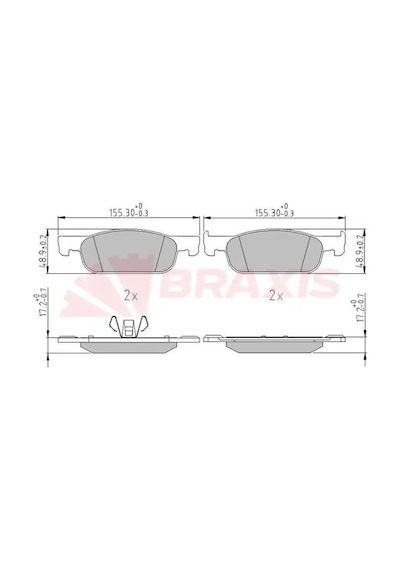 Dacia Logan On Fren Balatasi 1.5 Dci 2013-2020 Braxıs Aa0675