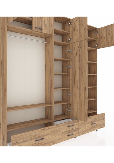 Arges Dolap 18 Raflı 4 Çekmeceli Tek Askılı 220x30x243 Çam-çam/çam Atlas Çam/atlas Çam Arges Dolap 18 Raflı 4 Çekmeceli Tek Askılı 220x30x243 Çam-çam/çam Atlas Çam/atlas Çam