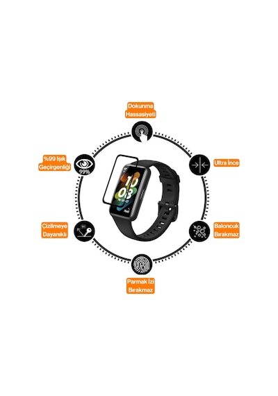 Huawei Band 8 Uyumlu 3d Full Ekran Koruyucu