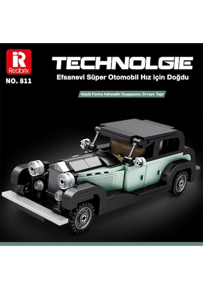 Reobrix Technic 811 Bentley 8 Litre Klasik Araba Yaratıcı Yapı Blok Seti Building Blocks - 249 Parça