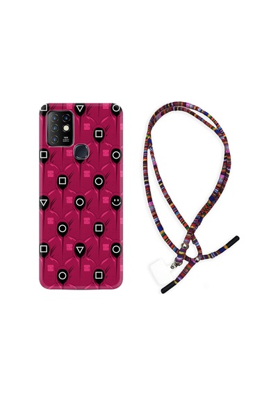 Infinix Hot 8 Kılıf Rasta Boyun Askılı Gamers 1823