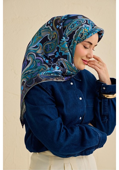 Silk Home Twill İpek Eşarp 11504-20 Mavi