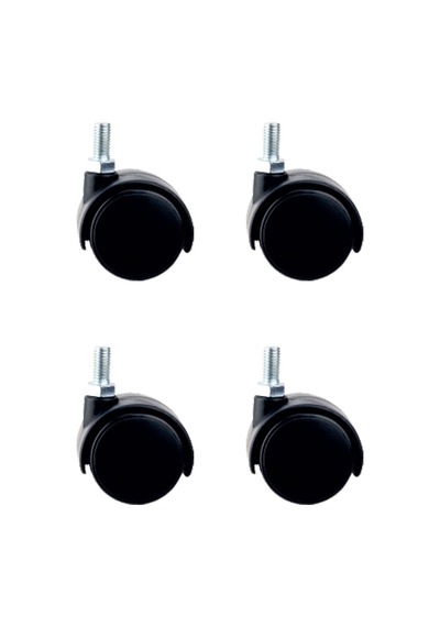 Büyük Plastik Vidalı Teker - 50mm Hks127 - 4 Adet Çok Renkli