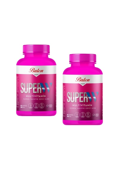 Balen Süper-W Multivitamin Kapsül 585 Mg 2 x 60 Kapsül