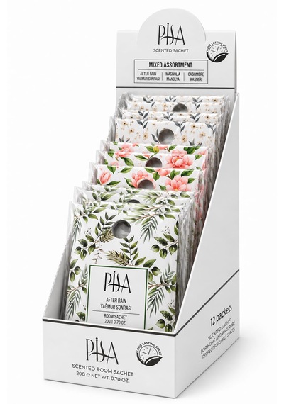 Kokulu Kese 12'li Karma Set Kaşmir, Yağmur Sonrası Ve Manolya 3 Farklı Koku 12 X 20 G