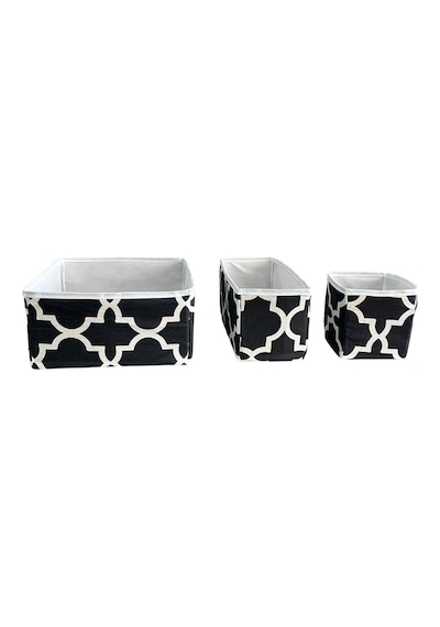 3'lü Çekmece İçi Çamaşır Düzenleyici Çocuk Odası Katlanır Saklama Kutusu Organizer Set-karaçatı Desenli