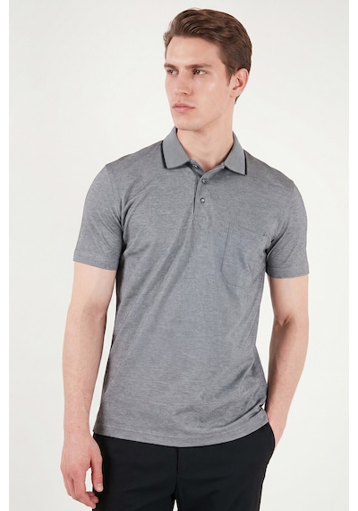 Buratti Pamuklu Regular Fit Göğüs Cepli Düğmeli Polo T Shirt Erkek Polo T Shirt 4565001 Koyu Siyah