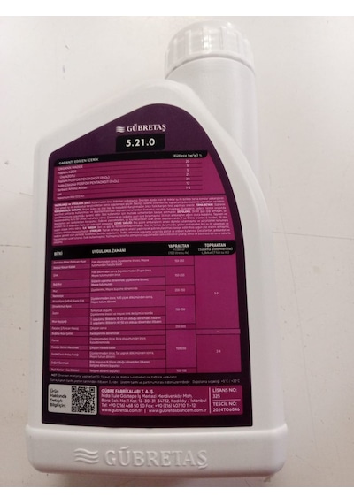 Gübretaş Leolife-m 5.21.0 - 1 Lt, Sıvı Organomineral Gübre