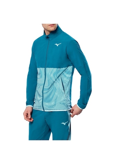 Mizuno Charge Printed Jacket Erkek Yağmurluk Mavi
