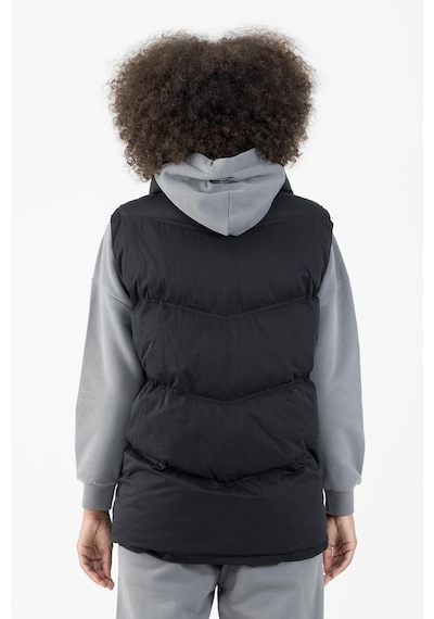 Maraton Sportswear Oversize Kadın Dik Yaka Kolsuz Basic Siyah-siyah Yelek 22955-siyah-siyah Siyah - Siyah