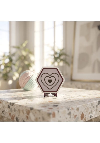 Sevgi Dolu Tasarımıyla Dikkat Çeken Masaüstü Süsü Çalışma Masanızda Modern Ve Şık Bir Görünüm Sunan Dekor Obje 10x10 Cm, Yavru Ağzı