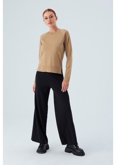 Peraluna Vanessa Pullover Merino Yünlü Yanları Yırtmaçlı Ince Kadın Triko Kazak Camel Melanj-camel Camel Peraluna Vanessa Pullover Merino Yünlü Yanları Yırtmaçlı Ince Kadın Triko Kazak Camel Melanj-camel Camel