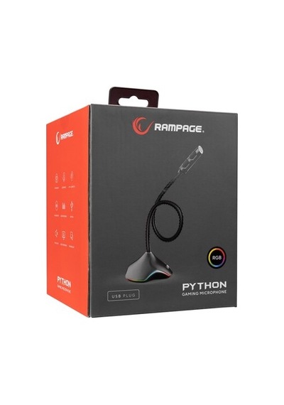 Rampage Rmx-m7 Python Siyah Usb Rgb Ledli Gaming