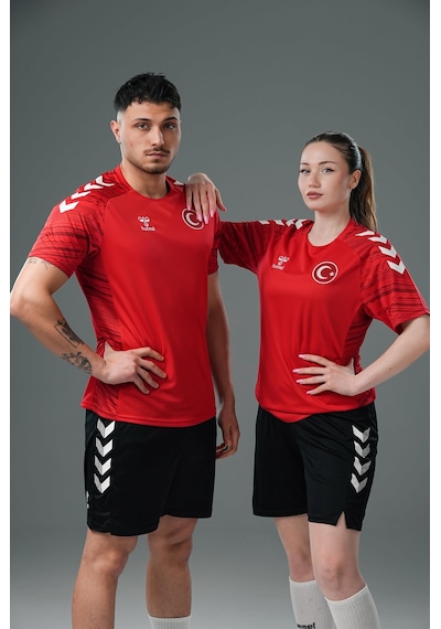 Hummel Milli Takım Line Antrenman Tişört Kırmızı