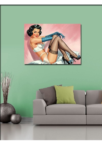 Kanvas Tablo Retro Pin-up Kadın