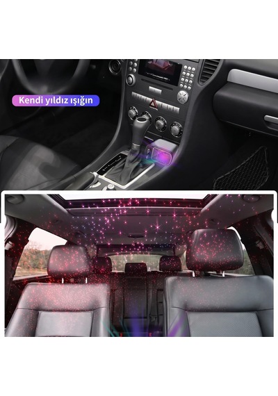 Lexroo 66w Acl Led Işık Tavan Aydınlatmalı 4ın1 Çift Kablolu Hızlı Şarj 3.4a Araç İçi Çakmaklık Standart