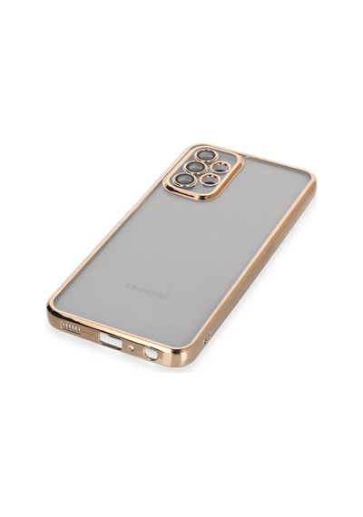 Samsung Uyumlu Galaxy A23 4g Kılıf Razer Lensli Silikon - Gold