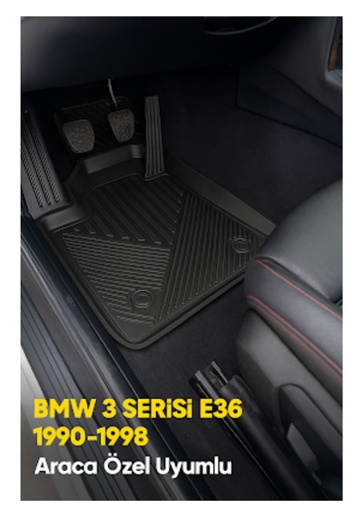 Bmw 3 Serisi 1990 1998 E36 Araca Özel 3d Havuzlu Paspas