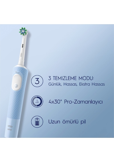 Oral-B D103 Vitality Pro Cross Action Mavi Şarjlı Diş Fırçası