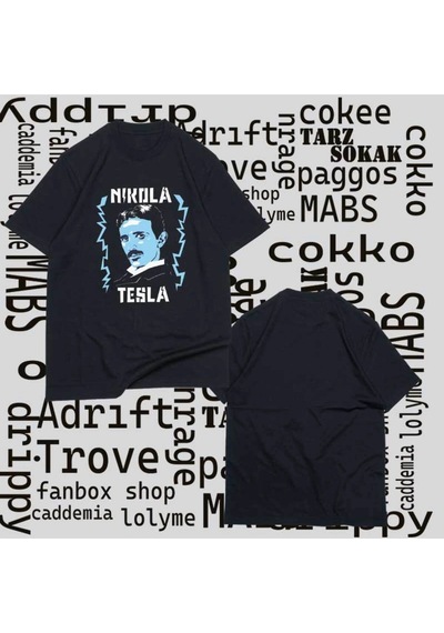 Startmore Adrift Kod Presss Kadın Siyah Electricity Scientist Nikola Tesla T-shirt 332399tt Siyah