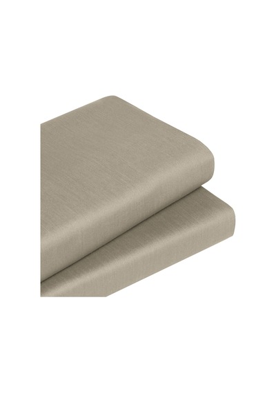 Linestyle Çift Kişilik %100 Pamuk Saten Lastikli Çarşaf 160x200+35 Cm Bej