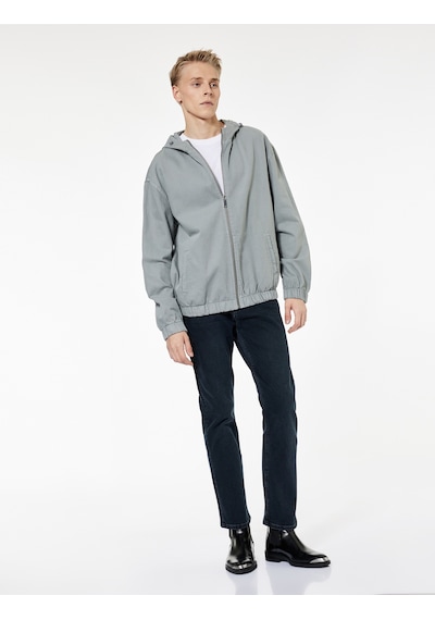 Koton Pamuklu Uzun Kollu Fermuarlı Oversize Kapşonlu Jean Ceket Taş 7wam50002nd Koton Pamuklu Uzun Kollu Fermuarlı Oversize Kapşonlu Jean Ceket Taş 7wam50002nd