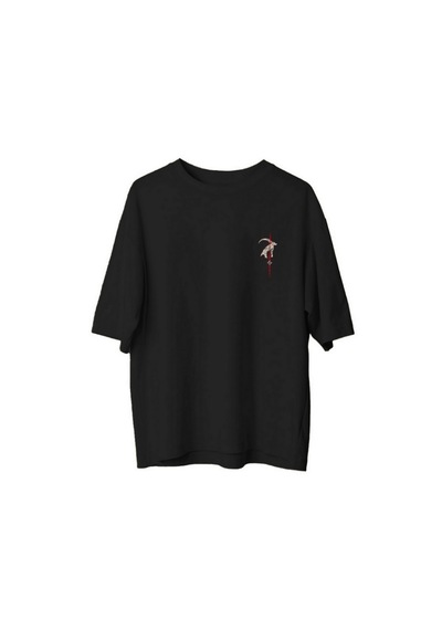 Themgscollective The Mgs Collective Türk Bodun Oversize Baskılı Unisex Siyah T-shirt 01-siyah