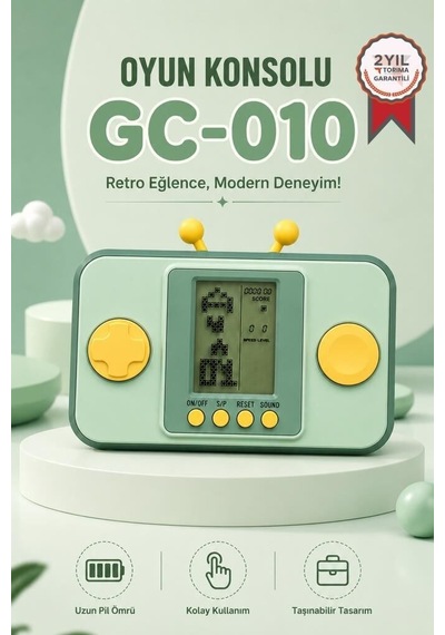 Premium Arkadaş Taşınabilir Zaman Gc-010 Yeşil El Atarisi Tetris Gameboy