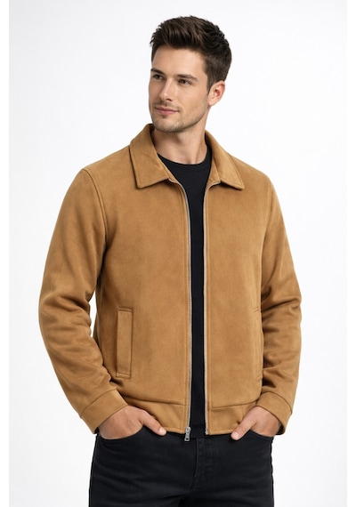 Dynamo Erkek Siyah Regular Fit Mevsimlik Süet Spor Mont Bgl-st05013 Camel