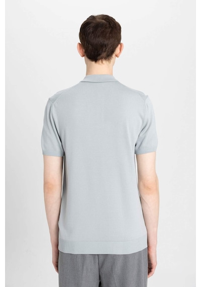 DeFacto Slim Fit Dar Kesim Kısa Kollu Basic Düz Triko Polo Tişört Y5369AZ24SMGR130