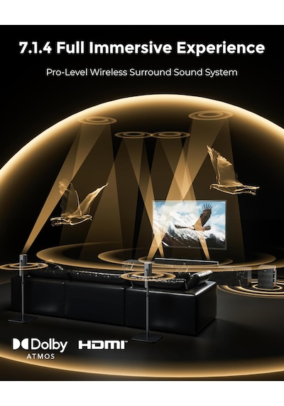 Ultımea Skywave X70 Dolby Atmos 7.1.4 Soundbar Kablosuz Subwoofer Ev Sinema Ses Sistemi Utm U442a