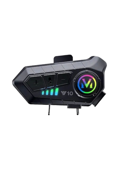 Kask Kulaklık Y10 İntercom Rgb Işıklı Motosiklet Otomotik Cevaplama