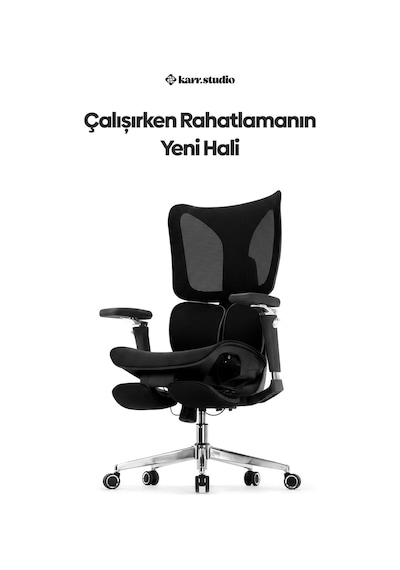 Okawa Titreşimli Masaj Destekli Ergonomik Çalışma Koltuğu - Siyah