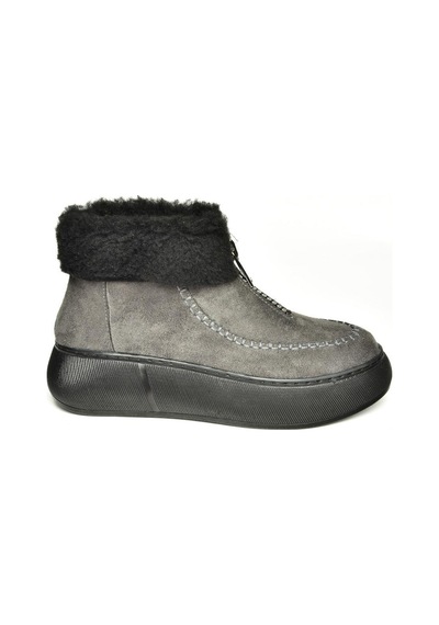 Fox Shoes T811231102 Gri Süet Kadın Bot Gri-süet Gri